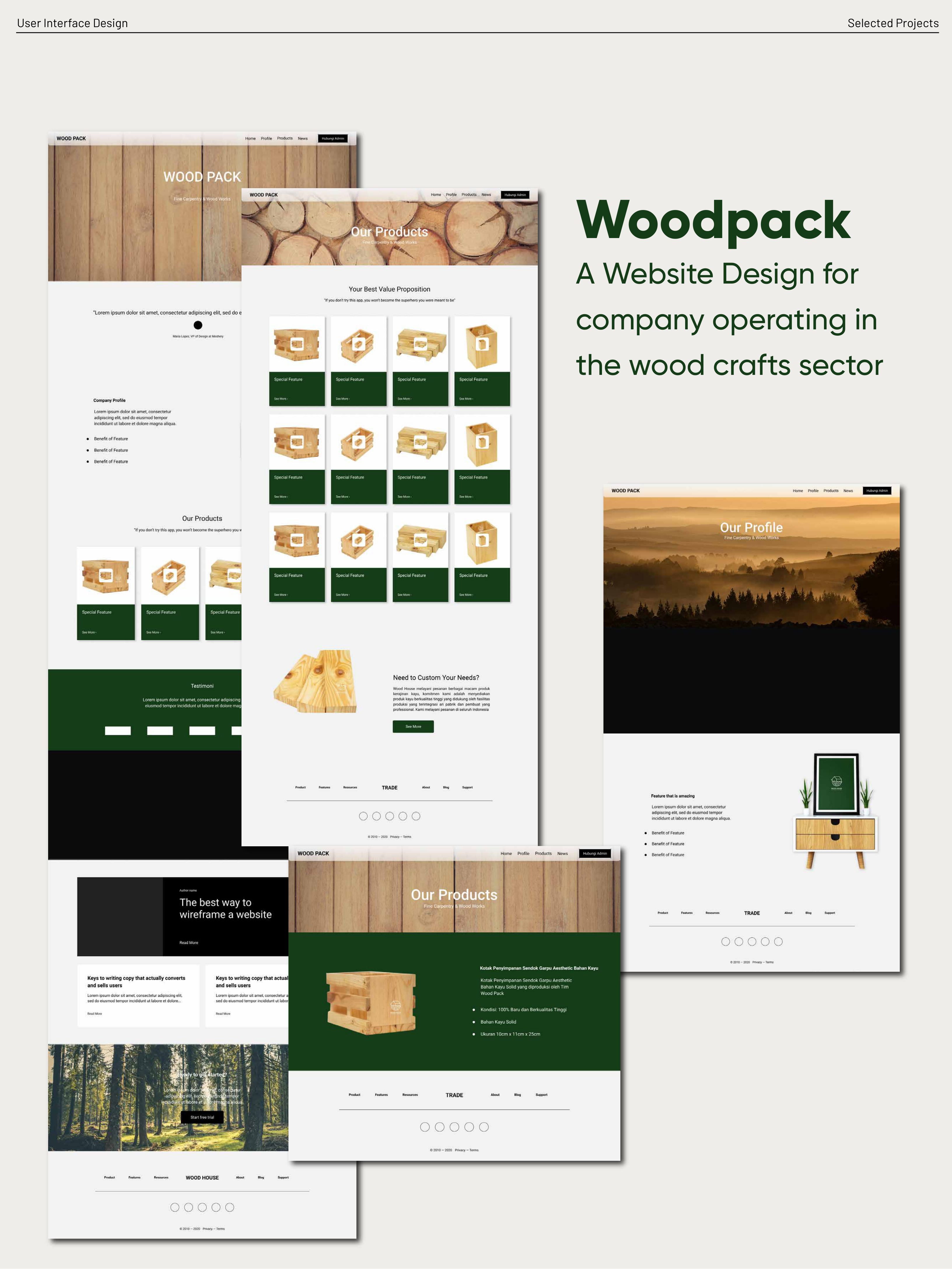 Woodpack UI Design